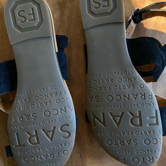 Franco Sarto sandals. Black suede, real leather upper. - Picture 2 of 2